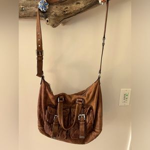 Michael Kors brown leather shoulder bag